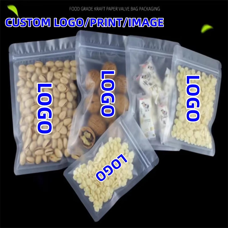 Dry Food Snacks - 100 قطعة من أكياس البلاستيك المطفأة