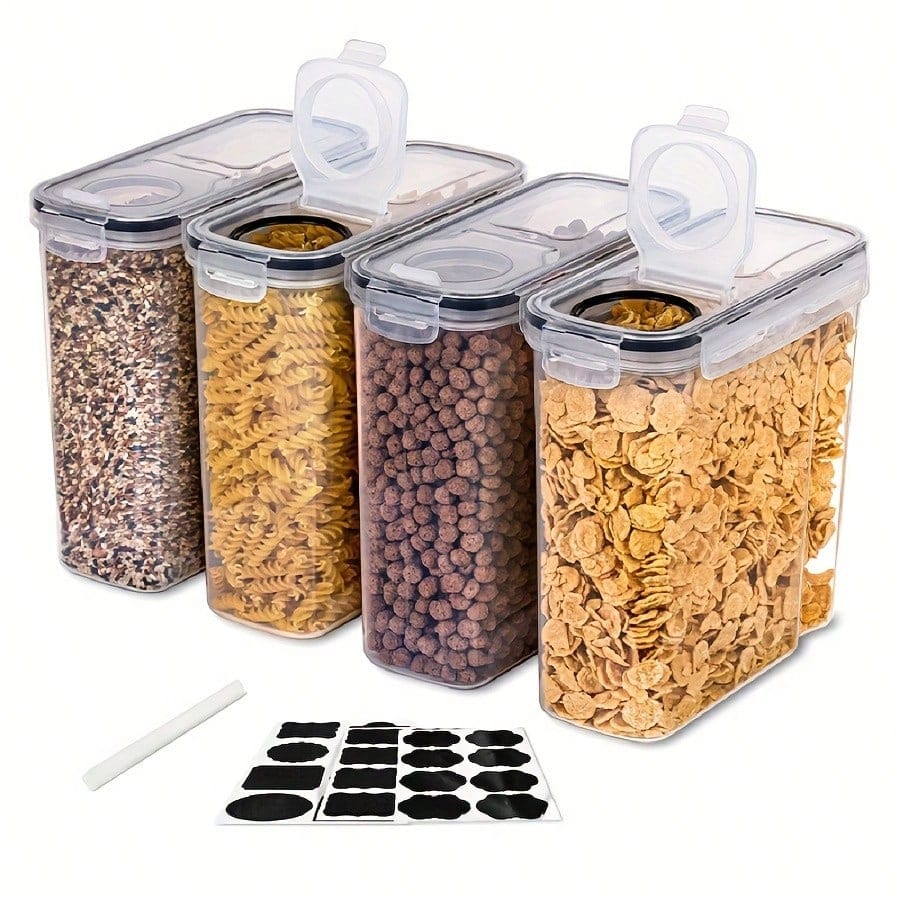 مجموعة من 4 علب تخزين محكمة ال - مراجعة Dry Food Snacks وسعره